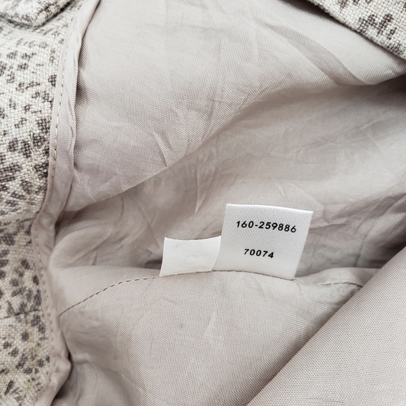 LOFT 100% Linen Tan Brown Floral Skirt - Picture 6 of 7